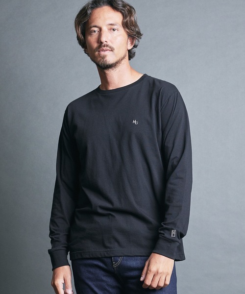 Magine(マージン)の「CTN EMBROIDERY TOUR TEE L/S:コットン 刺繍入り ツアー ロングスリーブ(Tシャツ/カットソー・メンズ・オリーブ/チャコールグレー/ホワイト/ブラック・44/46/48)」の10枚目の写真