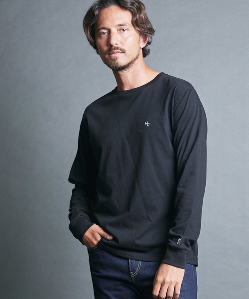Magine(マージン)の「CTN EMBROIDERY TOUR TEE L/S:コットン 刺繍入り ツアー ロングスリーブ(Tシャツ/カットソー・メンズ・オリーブ/チャコールグレー/ホワイト/ブラック・44/46/48)」の12枚目の写真