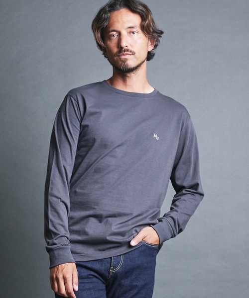 Magine(マージン)の「CTN EMBROIDERY TOUR TEE L/S:コットン 刺繍入り ツアー ロングスリーブ(Tシャツ/カットソー・メンズ・オリーブ/チャコールグレー/ホワイト/ブラック・44/46/48)」の14枚目の写真