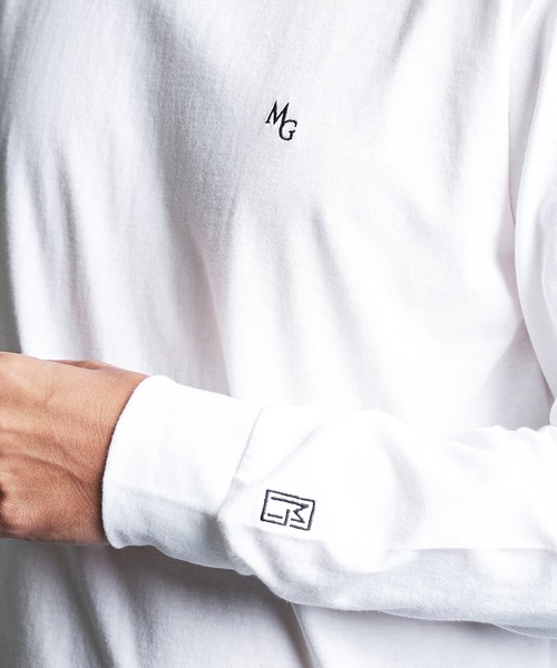 Magine(マージン)の「CTN EMBROIDERY TOUR TEE L/S:コットン 刺繍入り ツアー ロングスリーブ(Tシャツ/カットソー・メンズ・オリーブ/チャコールグレー/ホワイト/ブラック・44/46/48)」の8枚目の写真