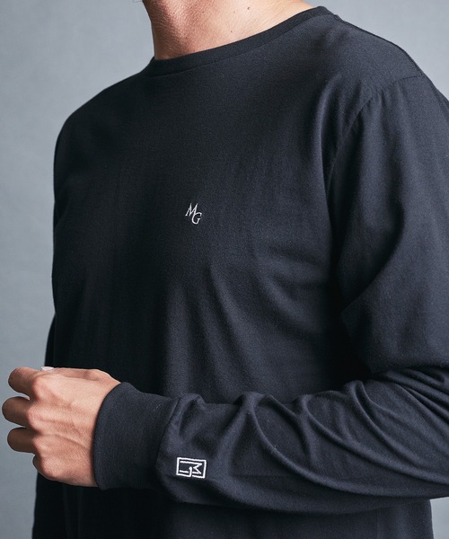 Magine(マージン)の「CTN EMBROIDERY TOUR TEE L/S:コットン 刺繍入り ツアー ロングスリーブ(Tシャツ/カットソー・メンズ・オリーブ/チャコールグレー/ホワイト/ブラック・44/46/48)」の13枚目の写真