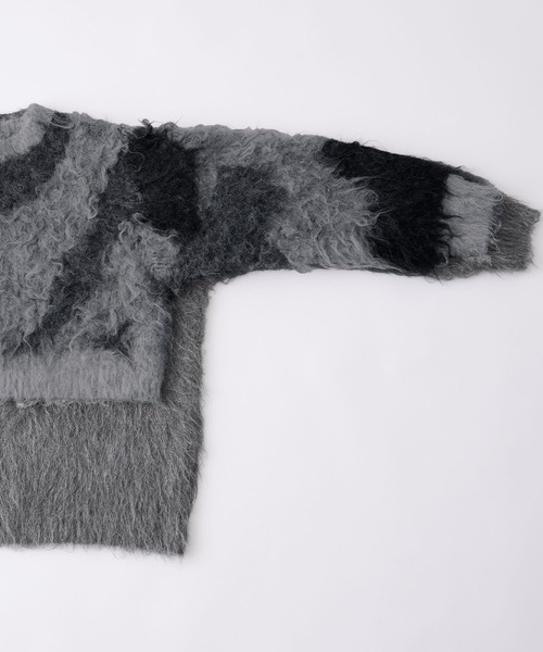 MONO-MART（モノマート）の「ボリュームシャギーミックスジャガードクルーニット（ニット/セーター・レディース・アイボリー/グレー/ブラウン系/ブルー/ブラック系・S/FREE）」の10枚目の写真