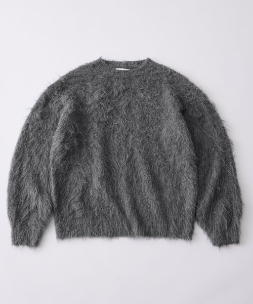 MONO-MART（モノマート）の「ボリュームシャギーミックスジャガードクルーニット（ニット/セーター・レディース・アイボリー/グレー/ブラウン系/ブルー/ブラック系・S/FREE）」の11枚目の写真