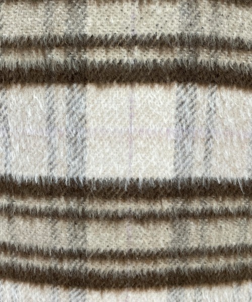 marun(マルン)の「<大きいサイズ> シャギーチェックコート marun(チェスターコート・レディース・ブラウン系・LL/L/5L/4L/3L)」の9枚目の写真