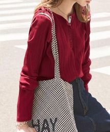 KOBE LETTUCE（コウベレタス）の「ヘンリーネックリブロンT（Tシャツ/カットソー）」