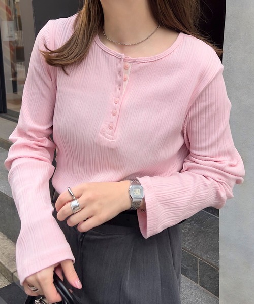 FORMEヘンリーネックリブカットソー 東原亜希 FORME 2025 SPRING HENRY NECK RIB CUT AND SAW