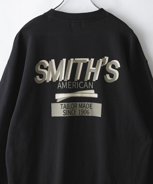 【関税込】 グラフィック プリント スウェットシャツ - ブラック セール】SMITH'S（スミス）別注グラフィックプリントスウェット