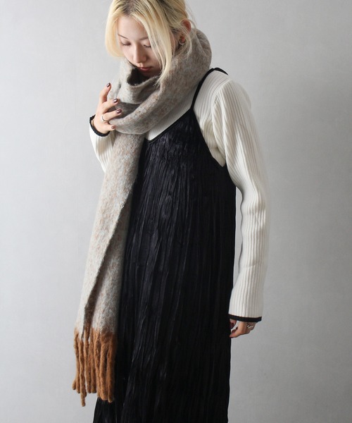 SpRay（スプレイ）の「起毛メランジストール（ストール/ショール・レディース・オレンジ/パープル/ミント/ブルー・FREE）」の17枚目の写真