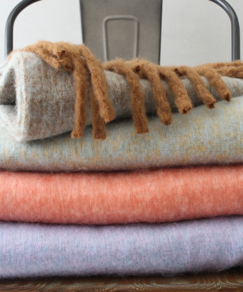 SpRay（スプレイ）の「起毛メランジストール（ストール/ショール・レディース・オレンジ/パープル/ミント/ブルー・FREE）」の20枚目の写真