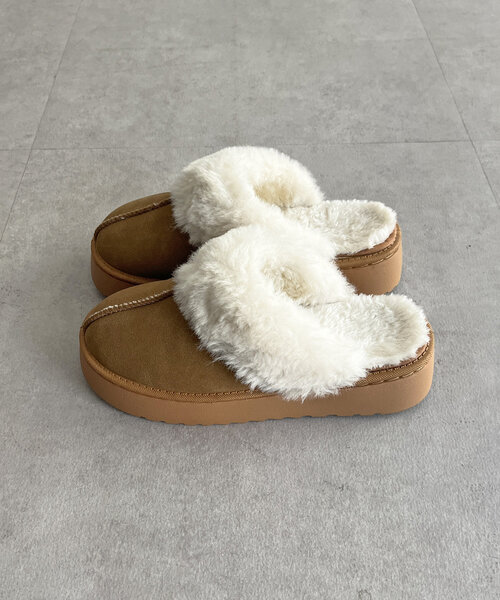 CPCM(シーピーシーエム)の「厚底ムートンシューズ(ブーツ・レディース・ブラック/キャメル・SMALL/MEDIUM/LARGE)」の10枚目の写真