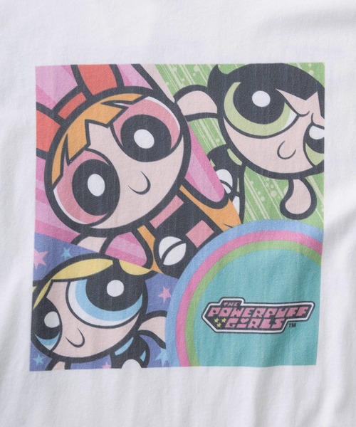 00s パワーパフガールズ　両面プリント　Tシャツ　好配色　キャラT スーベニア 00s パワーパフガールズ 両面プリント Tシャツ 好配色 キャラT