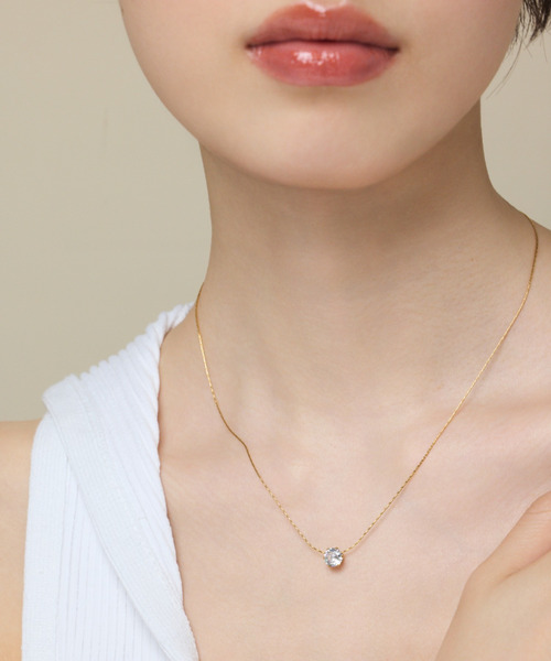 ciite' surgical stainless（シーテサージカルステンレス）の「【 金属アレルギー対応 】 ビジューネックレス サージカルステンレス（ネックレス・レディース・ゴールド/シルバー/ピンクゴールド・FREE）」の5枚目の写真