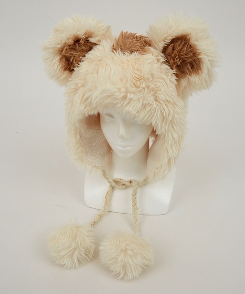 お兄系ankorockアンコロックファー ダッフルコート 超美品クリーニング済 ankoROCK キャップ 帽子 an meets zakka 耳付きファーフード