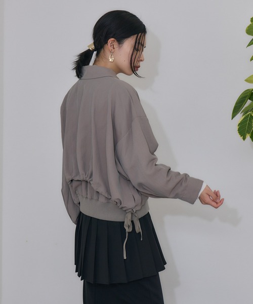 Paradise Picnic（パラダイスピクニック）の「Dignite collier  レイヤードブルゾン（ブルゾン・レディース・ブラック/グレイッシュベージュ・FREE）」の16枚目の写真