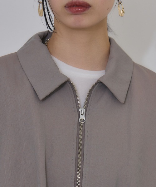 Paradise Picnic（パラダイスピクニック）の「Dignite collier  レイヤードブルゾン（ブルゾン・レディース・ブラック/グレイッシュベージュ・FREE）」の20枚目の写真