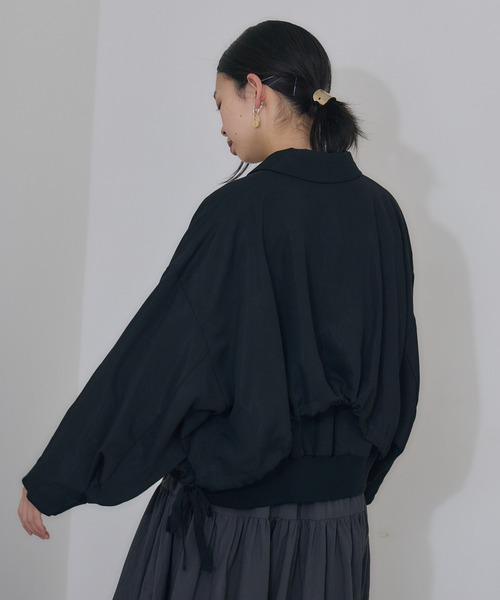 Paradise Picnic（パラダイスピクニック）の「Dignite collier  レイヤードブルゾン（ブルゾン・レディース・ブラック/グレイッシュベージュ・FREE）」の9枚目の写真