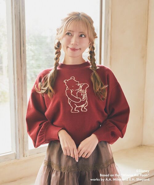 【セール】Classic Pooh / 刺繍ニットプルオーバー（ニット/セーター）｜Disney（ディズニー） 6,776円