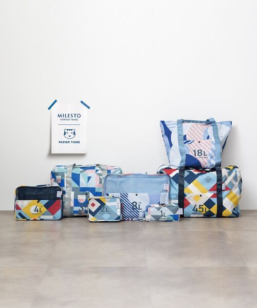 MILESTO×PAPIERTIGRE ポケッタブルボストン 45L（ボストンバッグ