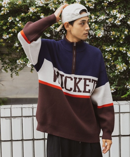 niko and...(ニコアンド)の「ハーフジップロゴニットプルオーバー(ニット/セーター・メンズ・ネイビー/グレー・MEDIUM/LARGE)」の12枚目の写真