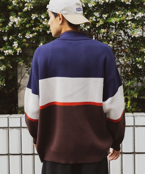 niko and...(ニコアンド)の「ハーフジップロゴニットプルオーバー(ニット/セーター・メンズ・ネイビー/グレー・MEDIUM/LARGE)」の13枚目の写真