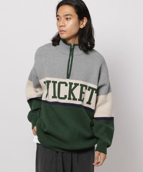 マークアンドロナ パーカー ハーフジップニットセーター 3Dロゴ 46 M マークアンドロナ パーカー ハーフジップニットセーター 3Dロゴ