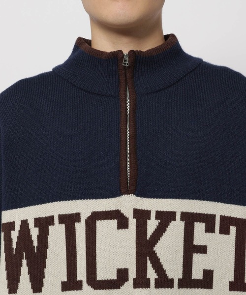 マークアンドロナ パーカー ハーフジップニットセーター 3Dロゴ 46 M マークアンドロナ パーカー ハーフジップニットセーター 3Dロゴ