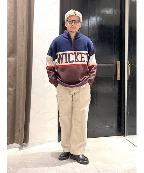 【shin】マークアンドロナ　メンズ　ハーフジップ　プルオーバー　48 L shin】マークアンドロナ メンズ ハーフジップ プルオーバー 48 L