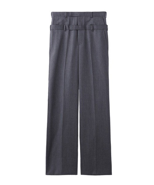 JOHN LAWRENCE SULLIVAN(ジョンローレンスサリバン)の「WOOL GABARDINE DOUBLE STACKED TROUSERS(スラックス・メンズ・ブラック/グレー・44/46/48)」の2枚目の写真