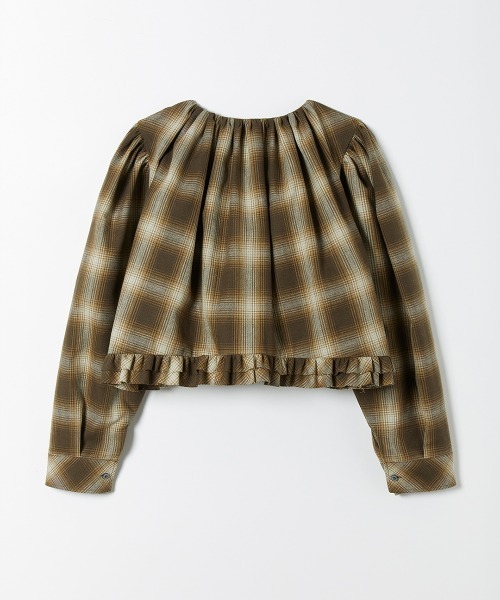 leinwande(ラインヴァンド)の「【leinwande】Ribbon Shirts(シャツ/ブラウス・レディース・ブラウン×イエロー/ブラック・ONE SIZE)」の7枚目の写真