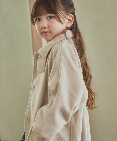 URBAN RESEARCH DOORS（アーバンリサーチドアーズ）の「ステンカラーウール混コート(KIDS)（ステンカラーコート・キッズ・ナチュラル/ネイビー・105/120/135）」の4枚目の写真