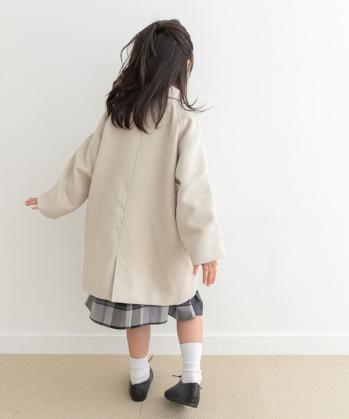 URBAN RESEARCH DOORS（アーバンリサーチドアーズ）の「ステンカラーウール混コート(KIDS)（ステンカラーコート・キッズ・ナチュラル/ネイビー・105/120/135）」の8枚目の写真