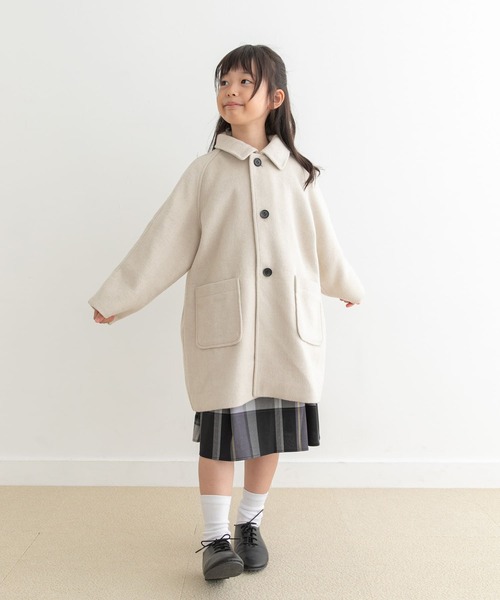 URBAN RESEARCH DOORS（アーバンリサーチドアーズ）の「ステンカラーウール混コート(KIDS)（ステンカラーコート・キッズ・ナチュラル/ネイビー・105/120/135）」の11枚目の写真