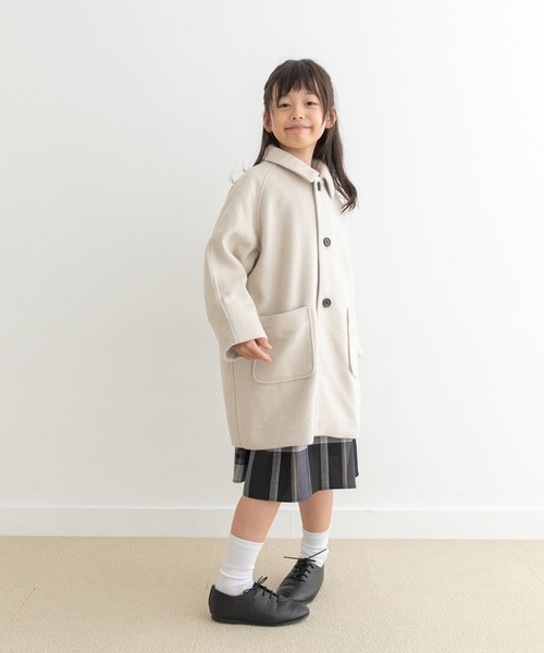 URBAN RESEARCH DOORS（アーバンリサーチドアーズ）の「ステンカラーウール混コート(KIDS)（ステンカラーコート・キッズ・ナチュラル/ネイビー・105/120/135）」の12枚目の写真