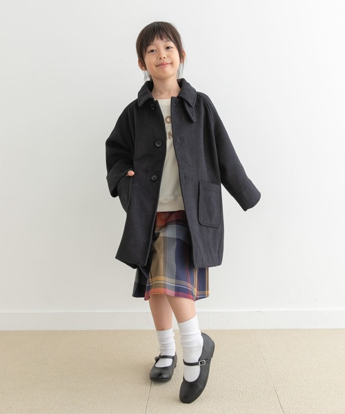 URBAN RESEARCH DOORS（アーバンリサーチドアーズ）の「ステンカラーウール混コート(KIDS)（ステンカラーコート・キッズ・ナチュラル/ネイビー・105/120/135）」の21枚目の写真