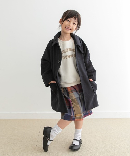 URBAN RESEARCH DOORS（アーバンリサーチドアーズ）の「ステンカラーウール混コート(KIDS)（ステンカラーコート・キッズ・ナチュラル/ネイビー・105/120/135）」の22枚目の写真