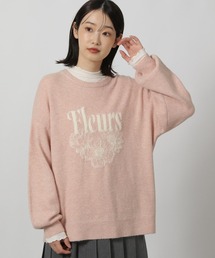 LAKOLE | ロゴ花柄ジャガードニットプルオーバー / 149364(ニット/セーター)