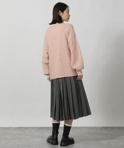 セール】ロゴ花柄ジャガードニットプルオーバー / 149364（ニット