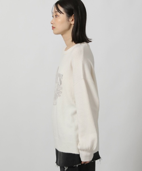 レオナール パステル ラベンダー 花柄 パーカー ニット ジャケット