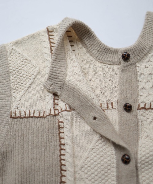 Crisp（クリスプ）の「パッチワーク2wayニットベスト（ベスト・レディース・アイボリー・FREE）」の19枚目の写真