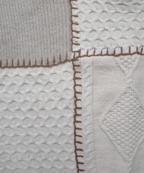 Crisp（クリスプ）の「パッチワーク2wayニットベスト（ベスト・レディース・アイボリー・FREE）」の20枚目の写真