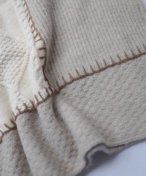 Crisp（クリスプ）の「パッチワーク2wayニットベスト（ベスト・レディース・アイボリー・FREE）」の21枚目の写真