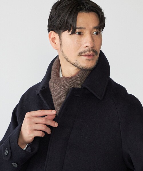 【セール】SHIPS: カシミヤ ヘリンボーン リバーシブル マフラー（マフラー）｜SHIPS（シップス）