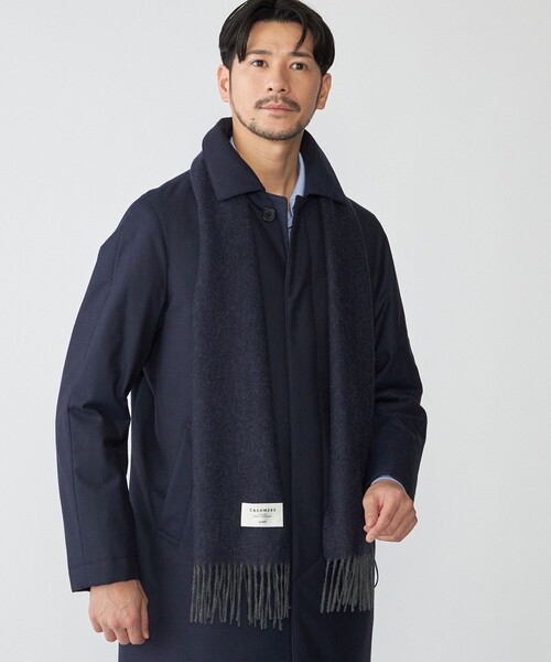 【セール】SHIPS: カシミヤ ヘリンボーン リバーシブル マフラー（マフラー）｜SHIPS（シップス）