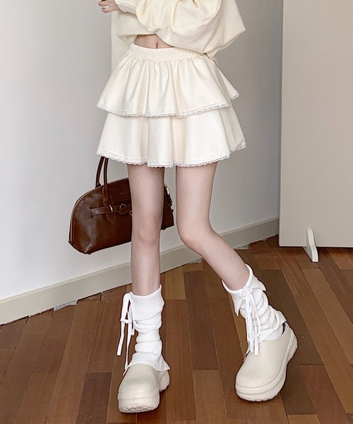 セール】レース フリルスカート Y2K（スカート）｜gossip