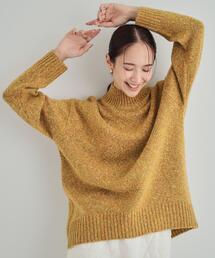 DRESKIP | 【体型カバー】ふわふわミックスヤーン ハイネックニット(ニット/セーター)