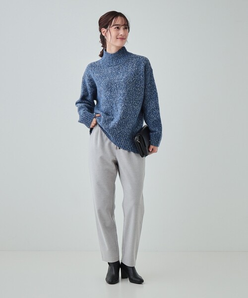 DRESKIP（ドレスキップ）の「◆【体型カバー】ふわふわミックスヤーン ハイネックニット（ニット/セーター・レディース・ピンク系/ブルー系その他/ブラック/イエロー系その他/ブラウン系/ライトベージュ・02/03/04）」の10枚目の写真