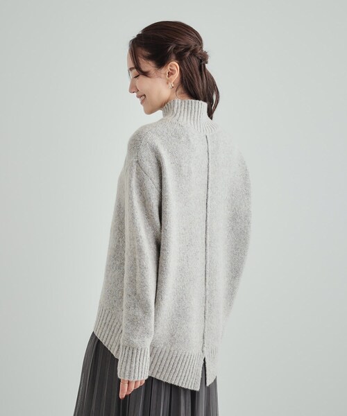 DRESKIP（ドレスキップ）の「◆【体型カバー】ふわふわミックスヤーン ハイネックニット（ニット/セーター・レディース・ピンク系/ブルー系その他/ブラック/イエロー系その他/ブラウン系/ライトベージュ・02/03/04）」の21枚目の写真