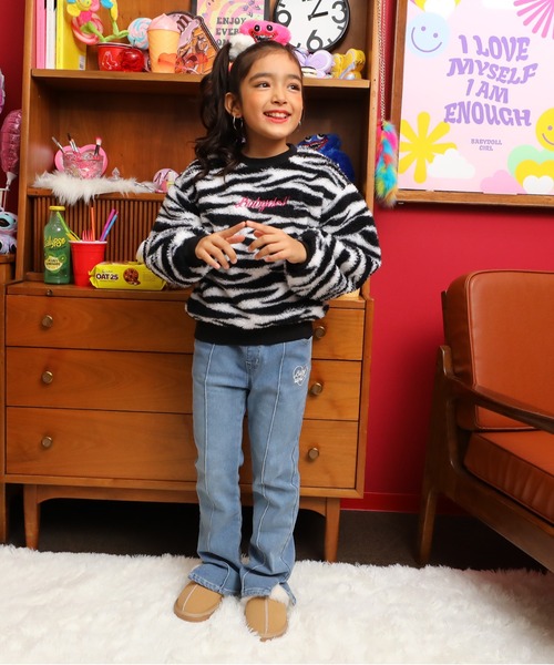 BABYDOLL（ベビードール）の「ボアトレーナー 9921K（スウェット・キッズ・ブラック/ホワイト・90cm/100cm/110cm/120cm/130cm/140cm）」の7枚目の写真