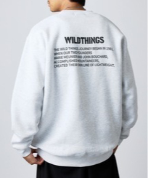 WILD THINGS（ワイルドシングス）の「【WILD THINGS】ステンシルバックプリントトスウェット（スウェット・メンズ・オリーブ/ブラック/グレー・L/XL）」の2枚目の写真