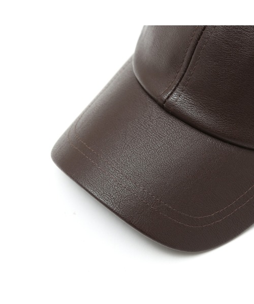 Ruben（ルーベン）の「【RUBEN】フェイクレザーキャップ / ユニセックス / オールシーズン / RUS-6296（キャップ・レディース・ベージュ/ブラウン/ブラック・フリー）」の5枚目の写真